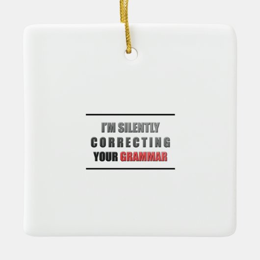 Correct Grammar Keramisch Ornament (Voorkant)