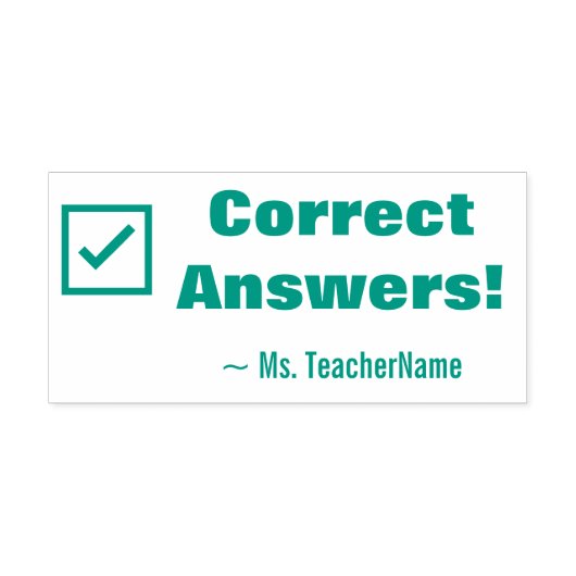 "Correcte antwoorden!" Feedback Rubberstempel Zelfinktende Stempel (Design)