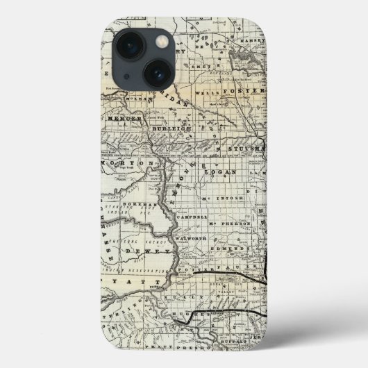 Correcte kaart van Dakota Case-Mate iPhone Case (Achterkant)