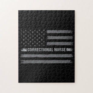 Correcte verpleegkundige Amerikaanse vlag gezondh Legpuzzel