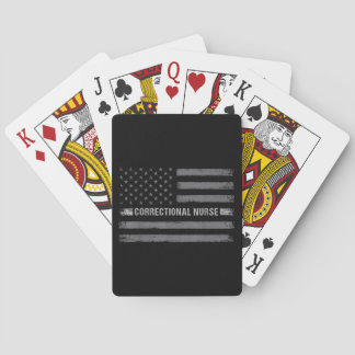 Correcte verpleegkundige Amerikaanse vlag  gezondh Pokerkaarten