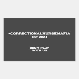 Correcte verpleegkundige rechthoekige sticker