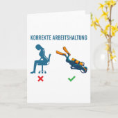 Correcte werkhouding Scuba Diver Kleding Funny Kaart (Gele Bloem)