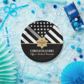 Correctiebeambte Afstuderen Thin Silver Line Papieren Bordje (Feest)