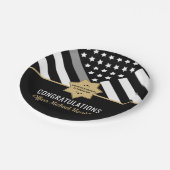 Correctiebeambte Afstuderen Thin Silver Line Papieren Bordje (Gekanteld)