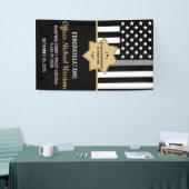 Correctiebeambte Afstuderen Thin Silver Line Spandoek (Beurs)