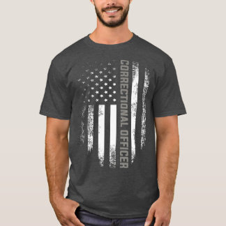  correctiecommandant met Amerikaanse vlag T-shirt