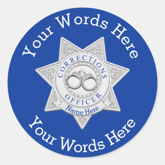 Correctiecoördinator Aangepast Ronde Sticker (Voorkant)