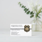 Correctiemedewerker Gevangenisbeveiliging QR-code Visitekaartje (Staand voorkant)