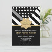 Correcties Officer Graduation Party Silver Line Kaart (Staand voorkant)