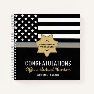 Correcties Officer Graduation Party Silver Line Notitieboek