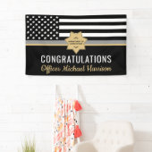 Correcties Officer Graduation Party Silver Line Spandoek (Insitu)