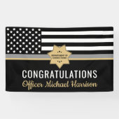 Correcties Officer Graduation Party Silver Line Spandoek (Horizontaal)