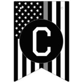 Correcties Officer Thin Silver Line Promotie Vlaggetjes (Eerste vlag)