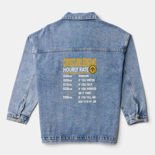 Correcties sergeant Hourly Inspe Denim Jacket (Achterkant)