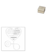Correcties Zonneurse Thin Grey Line Heart US Flag Rubberstempel (Gestempeld)