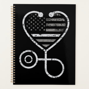 Correction Infirmière fine ligne gris Coeur US dra