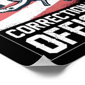 Correctionaris Amerikaanse vlag Thin Silver Poster (Hoek)