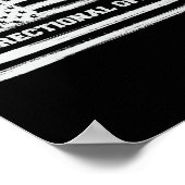 Correctionaris Amerikaanse vlag Thin Silver Poster (Hoek)