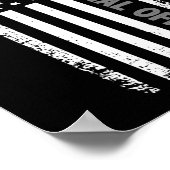 Correctionaris Amerikaanse vlag Thin Silver Poster (Hoek)