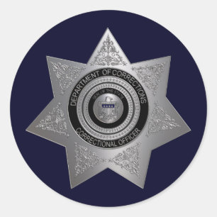 Correctionaris Silver Badge-stickers Ronde Sticker