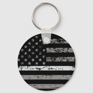 Correctionaris Thin Grey Line American Flag Sleutelhanger