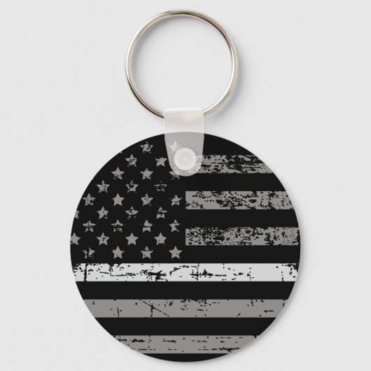 Correctionaris Thin Grey Line American Flag Sleutelhanger (Voorkant)