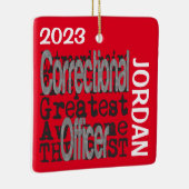 correctionele ambtenaar buitengewoon DOUANE Keramisch Ornament (Rechts)