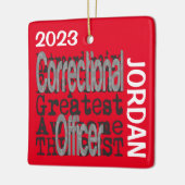 correctionele ambtenaar buitengewoon DOUANE Keramisch Ornament (Links)