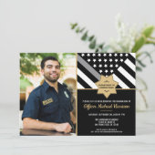 Corrections Officer Graduation Party Flag Foto Kaart (Staand voorkant)