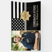 Corrections Officer Graduation Party Flag Foto Spandoek (Verticaal)