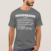 Corrector Zelfstandig Naamwoord Grappig Grammatica T-shirt (Voorkant)