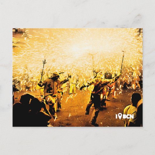 Correfocs van het graafschap Gràcia in Barcelona, Briefkaart (Voorkant)