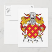 Correia Family Crest Briefkaart (Voorkant / Achterkant)