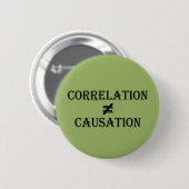 Correlatie is niet gelijk aan oorzaak ronde button 5,7 cm (Voorkant /achterkant)