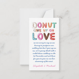 Correspondance 100 DONUT Abandonner Amour Changement de carte de