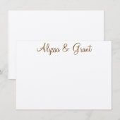 Correspondance A&G carte de note personnalisée (Devant / Derrière)