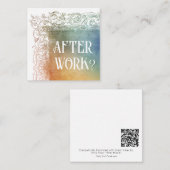 Correspondance *~* APRÈS LE TRAVAIL ? Carte de note plat AP63 Rel (Devant / Derrière)