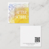 Correspondance *~* APRÈS L'ÉCOLE ? Carte de note plat AP63 Relati (Devant / Derrière)