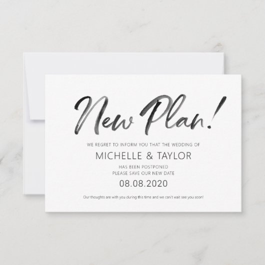 Correspondance Aquarelle Nouveau plan Carte Changement de plan (Devant)