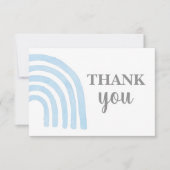 Correspondance Baby Blue Rainbow Merci Carte de note (Devant)