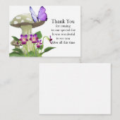 Correspondance Beau Carte de remerciements de champignons (Devant / Derrière)