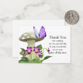 Correspondance Beau Carte de remerciements de champignons (Devant/Arrière en situation)