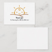 Correspondance Bébé mignon Carte de remerciements lever de soleil (Devant / Derrière)