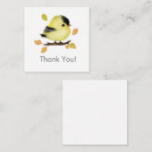 Correspondance Bébé mignon Goldfinch Bird Merci Carte de note (Devant / Derrière)