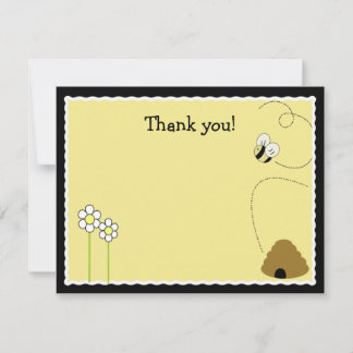 Correspondance Bee Happy Bumblebee *Matte Finish* Carte de remerc
