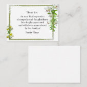 Correspondance Belle Carte de remerciements à cadre fleuri (Devant / Derrière)