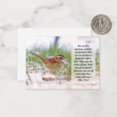 Correspondance Bible Verse Écriture Note de carte Sparrow Religio (Devant/Arrière en situation)