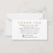 Correspondance BIJOUX par nom personnel marque Carte de remerciem (Dos)