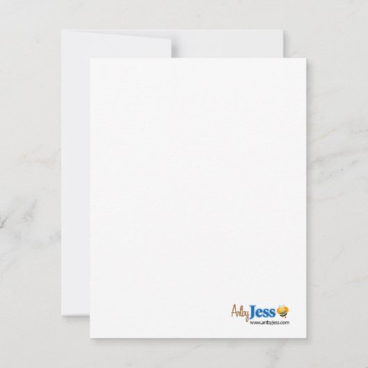 Correspondance BLACK BEAR Rustic Flat Merci carte de note (Dos)